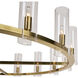 Clarabelle LED Brass Chandelier Ceiling Light, Large